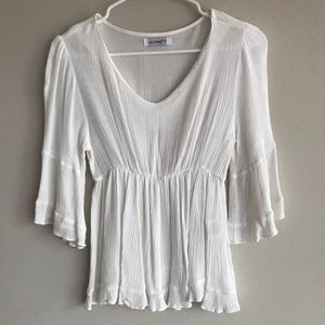 White Flowy Blouse